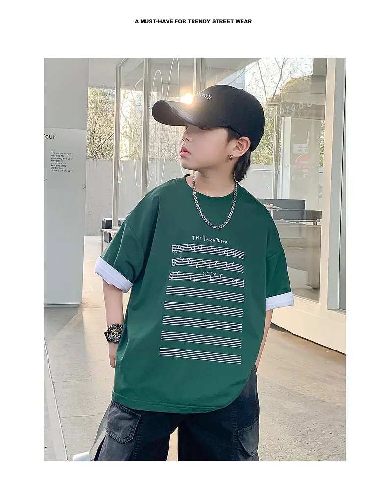 Boys White Graphic T-Shirt Mid Big Summer 2024 — feature 2