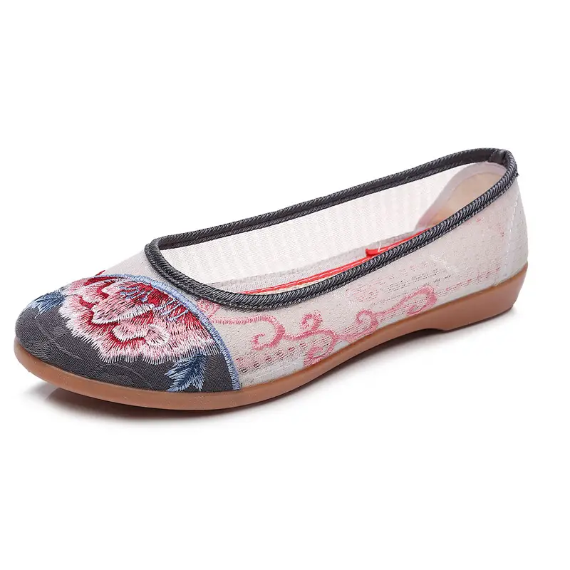 Spring and Summer New Old Beijing Cloth Shoes Breathable Mesh Shoes Women's Middle-aged and Elderly Mother Shoes Non-slip Soft Sole All-match Embroidered Sandals - Image 6