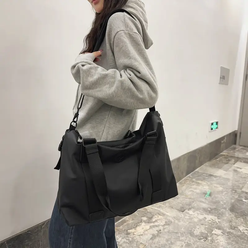 Lightweight Satchel Travel Bag Black Shoulder Crossbody Sports Storage - Image 6