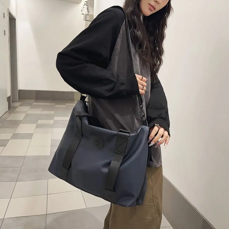Lightweight Satchel Travel Bag Black Shoulder Crossbody Sports Storage - Image 7