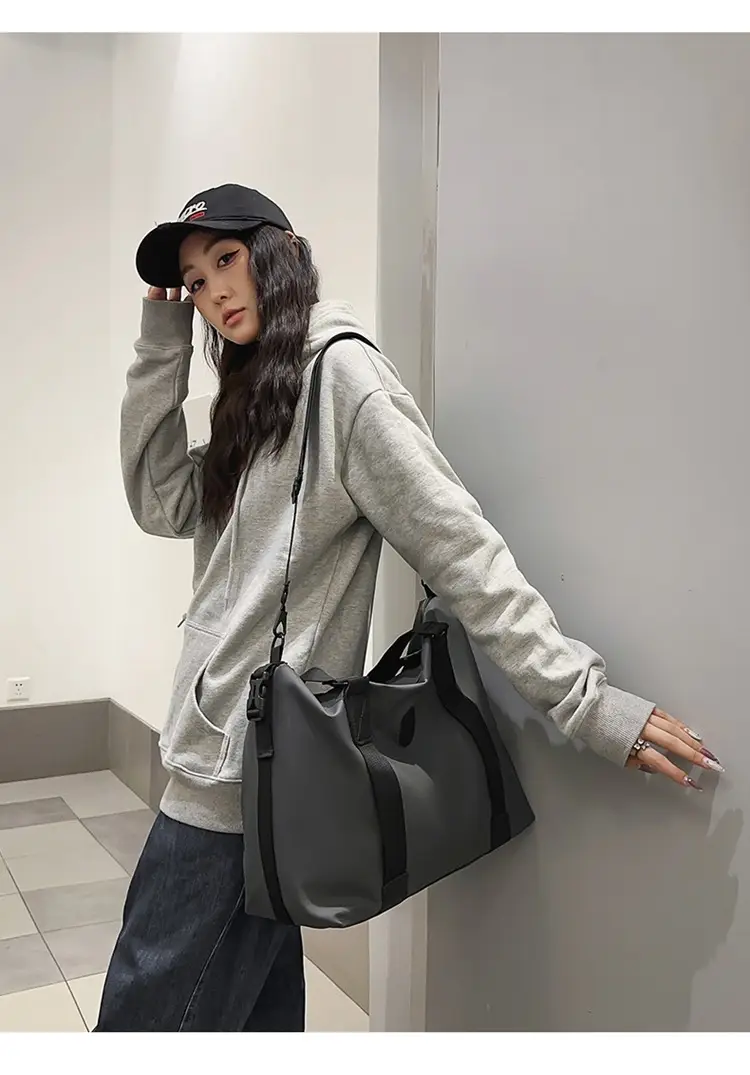 Lightweight Satchel Travel Bag Black Shoulder Crossbody Sports Storage — feature 10