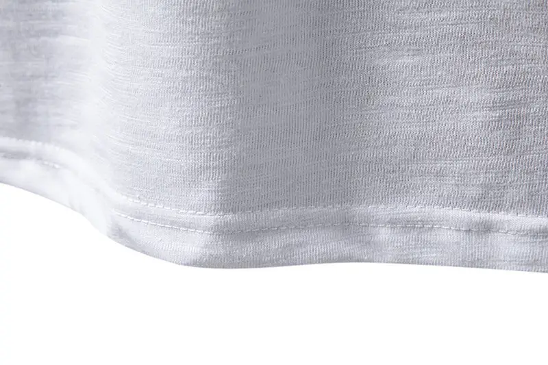 Men's V-neck T-shirt Olive Green 4-Button Slub Cotton — feature 8