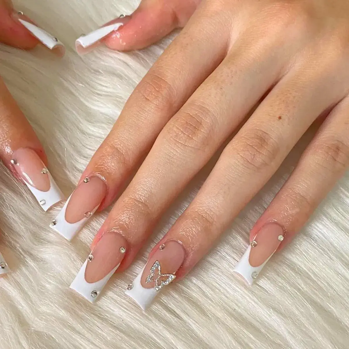 Cross-border French fake nails with bow design 24 pcs - Image 5