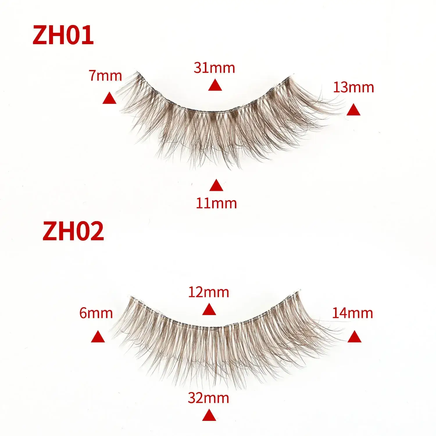 Meiyi 3D Synthetic Eyelashes Brown 3 Pairs - Image 11