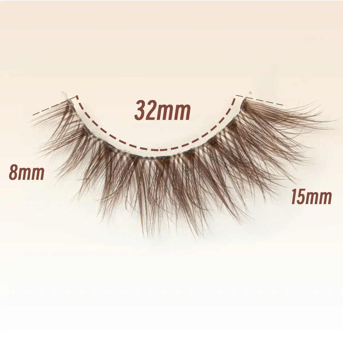 Meiyi 3D Synthetic Eyelashes Brown 3 Pairs — feature 14