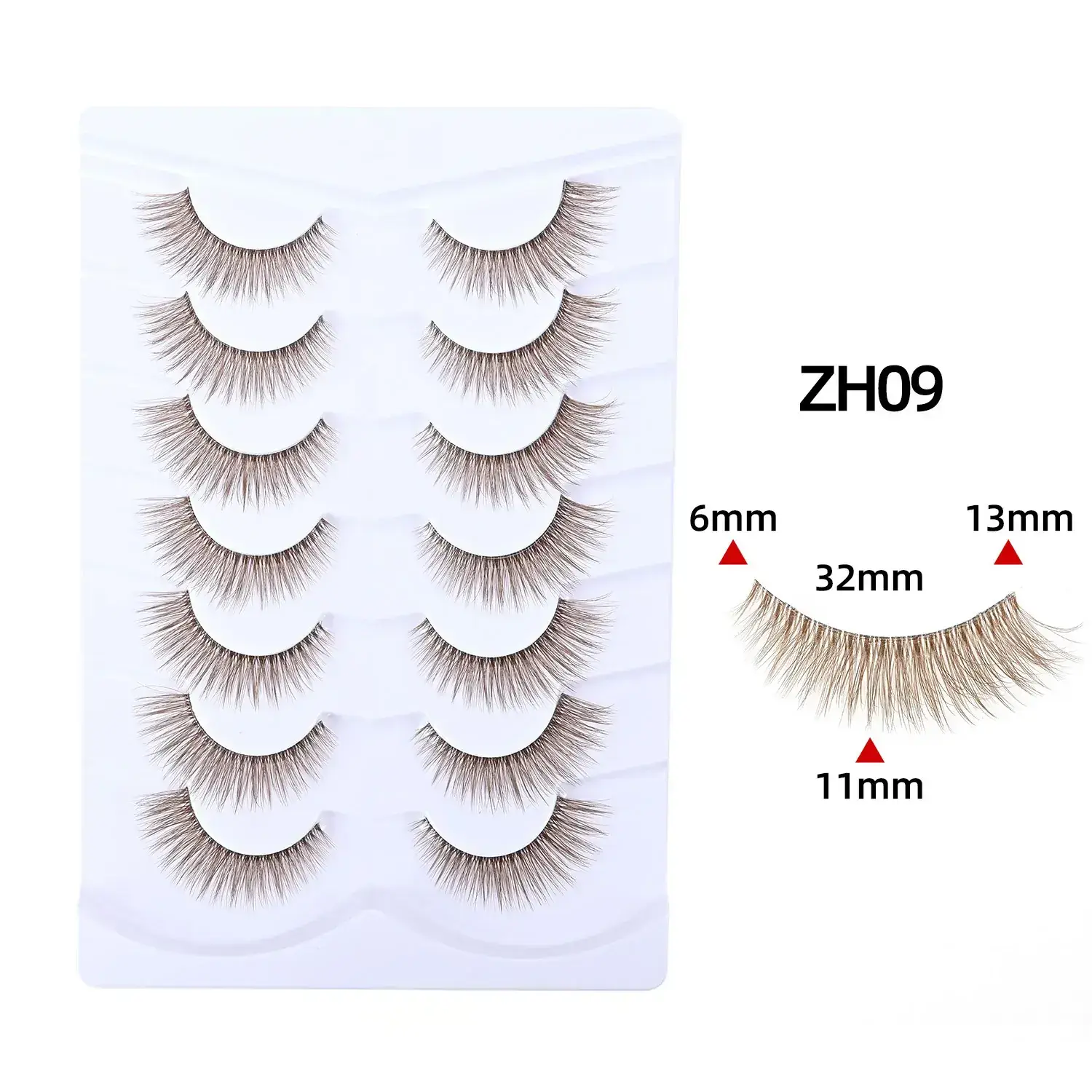 Meiyi 3D Synthetic Eyelashes Brown 3 Pairs - Image 5