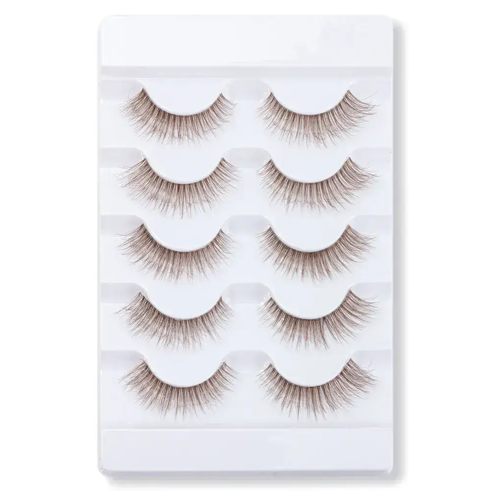 Meiyi 3D Synthetic Eyelashes Brown 3 Pairs - Image 6