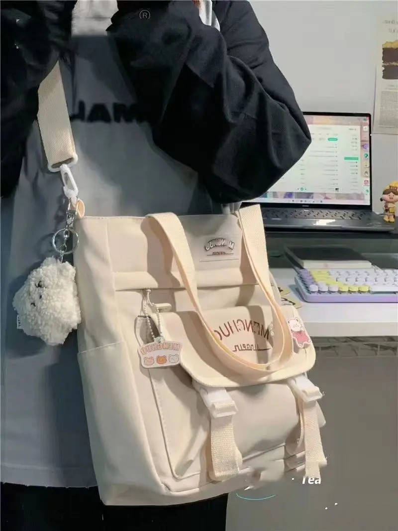 Ins All-match College Style Crossbody Bag Large Capacity Tote Bag — feature 16