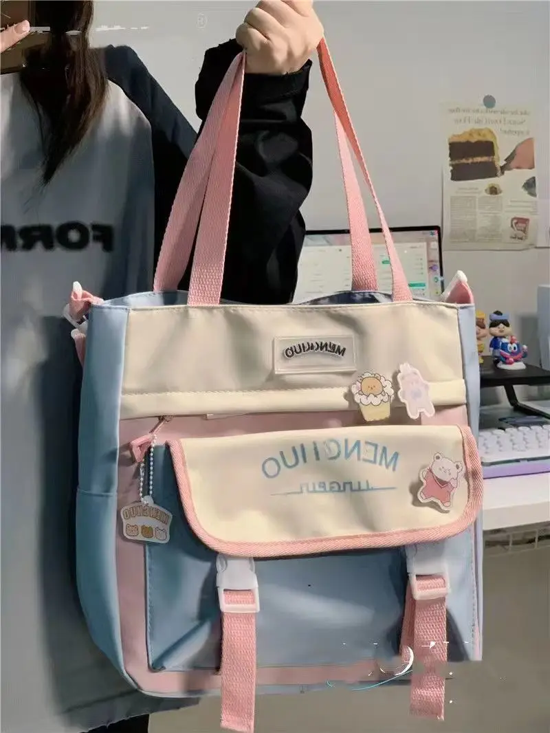 Ins All-match College Style Crossbody Bag Large Capacity Tote Bag - Image 3