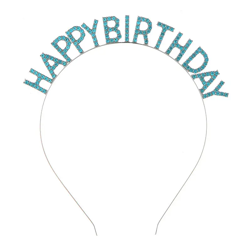 European & American Birthday Headband with Crystal Letter "Happy Birthday" - Image 5