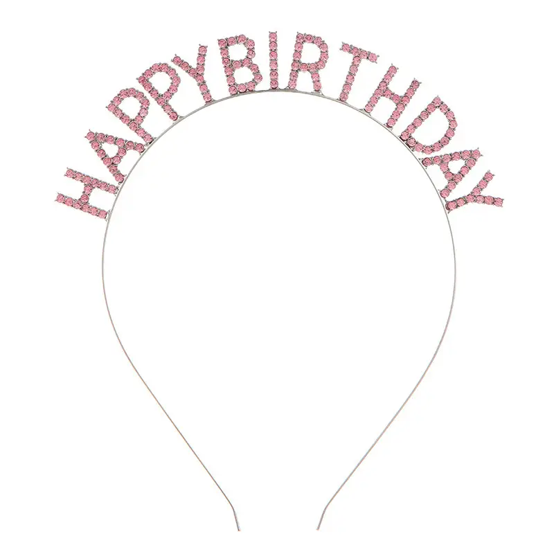 European & American Birthday Headband with Crystal Letter "Happy Birthday" - Image 6