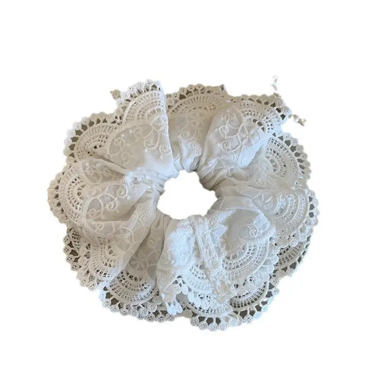 White Lace Hair Ring for Women's Bowel Tie Hair 2024 - Image 5