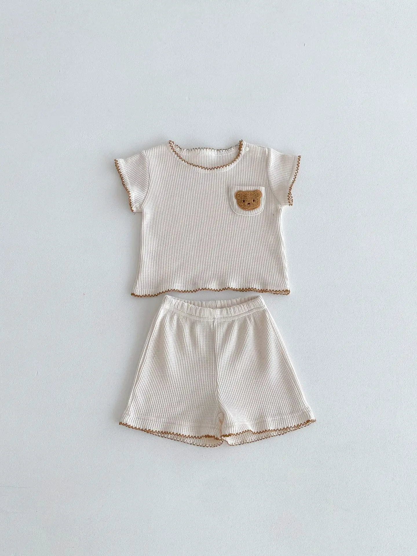 2024 Korean Style Boys White Bear Embroidered Suit — feature 20