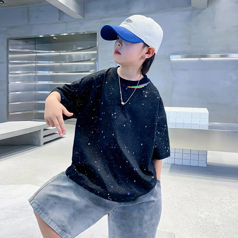 Boys Starry Sky T-Shirt 2026 Starry Blue Short Sleeve