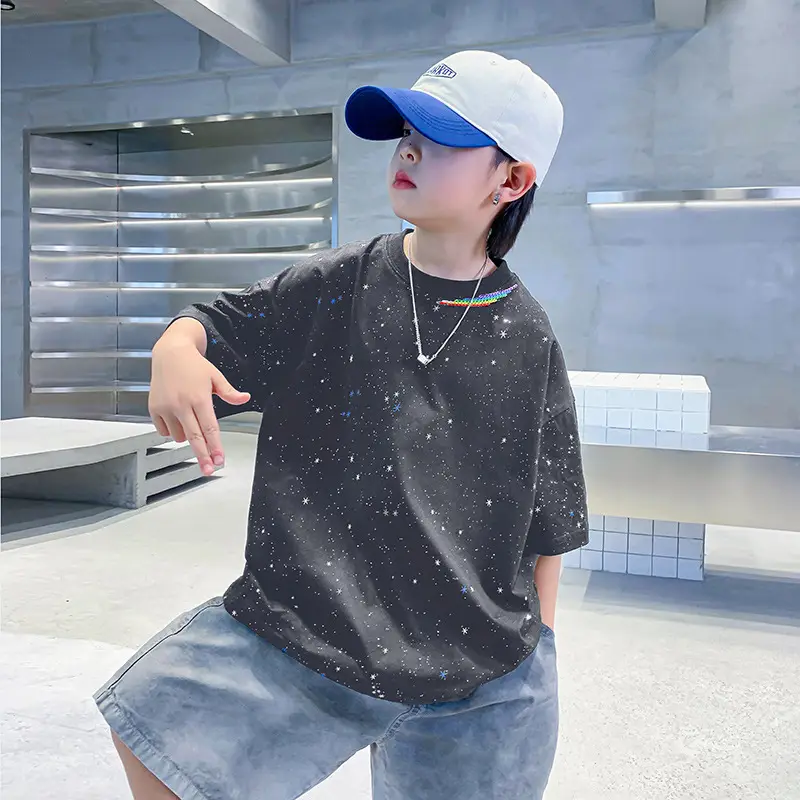 Boys Starry Sky T-Shirt 2026 Starry Blue Short Sleeve