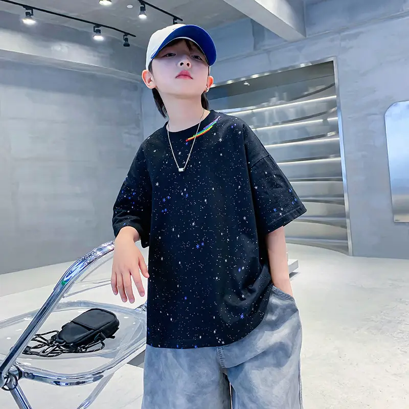 Boys Starry Sky T-Shirt 2026 Starry Blue Short Sleeve