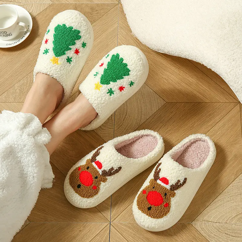 Cross-Border 2026 New Autumn and Winter Cotton Slippers, Comfortable Home Slippers with Evil Eye Design, Couple Style, Warm Indoor Slippers for Men and Women - Image 7