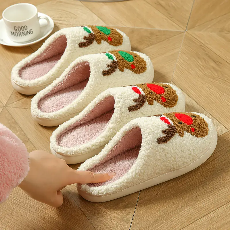 Cross-Border 2026 New Autumn and Winter Cotton Slippers, Comfortable Home Slippers with Evil Eye Design, Couple Style, Warm Indoor Slippers for Men and Women - Image 8