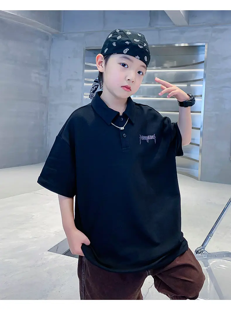 Boys Hip Hop Polo Shirt 2025 Medium to XL — feature 14