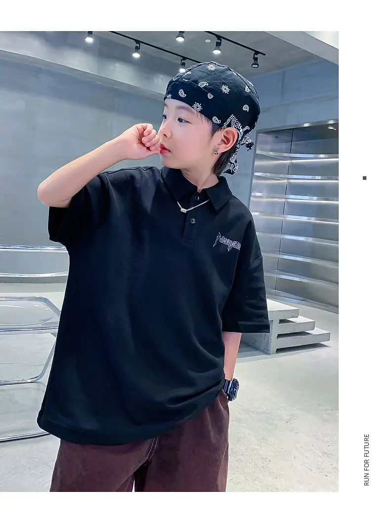 Boys Hip Hop Polo Shirt 2025 Medium to XL — feature 15
