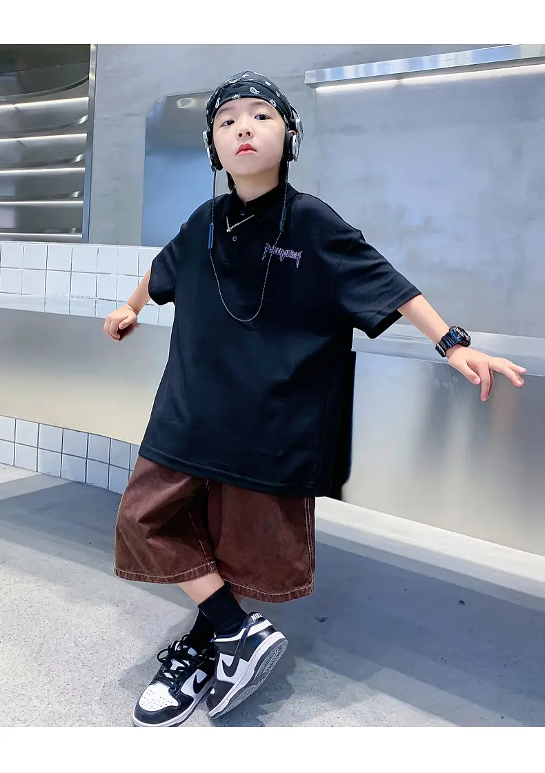 Boys Hip Hop Polo Shirt 2025 Medium to XL — feature 18