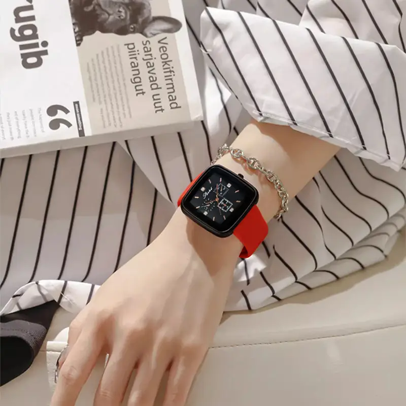 Square Watch with Silicone Strap for Men Women - Image 7