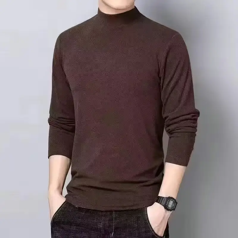 Men's Black Velvet T-Shirt with Half Collar — feature 8