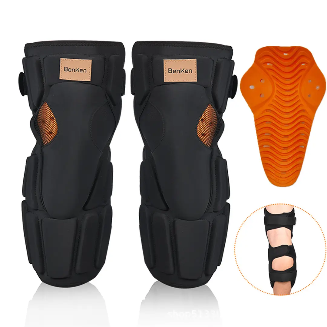 BenKen Professional Ski Sports Adult Long Knee Pads Wear-resistant Anti-fall Skating Protective Gear Skateboard Knee Joint Protection