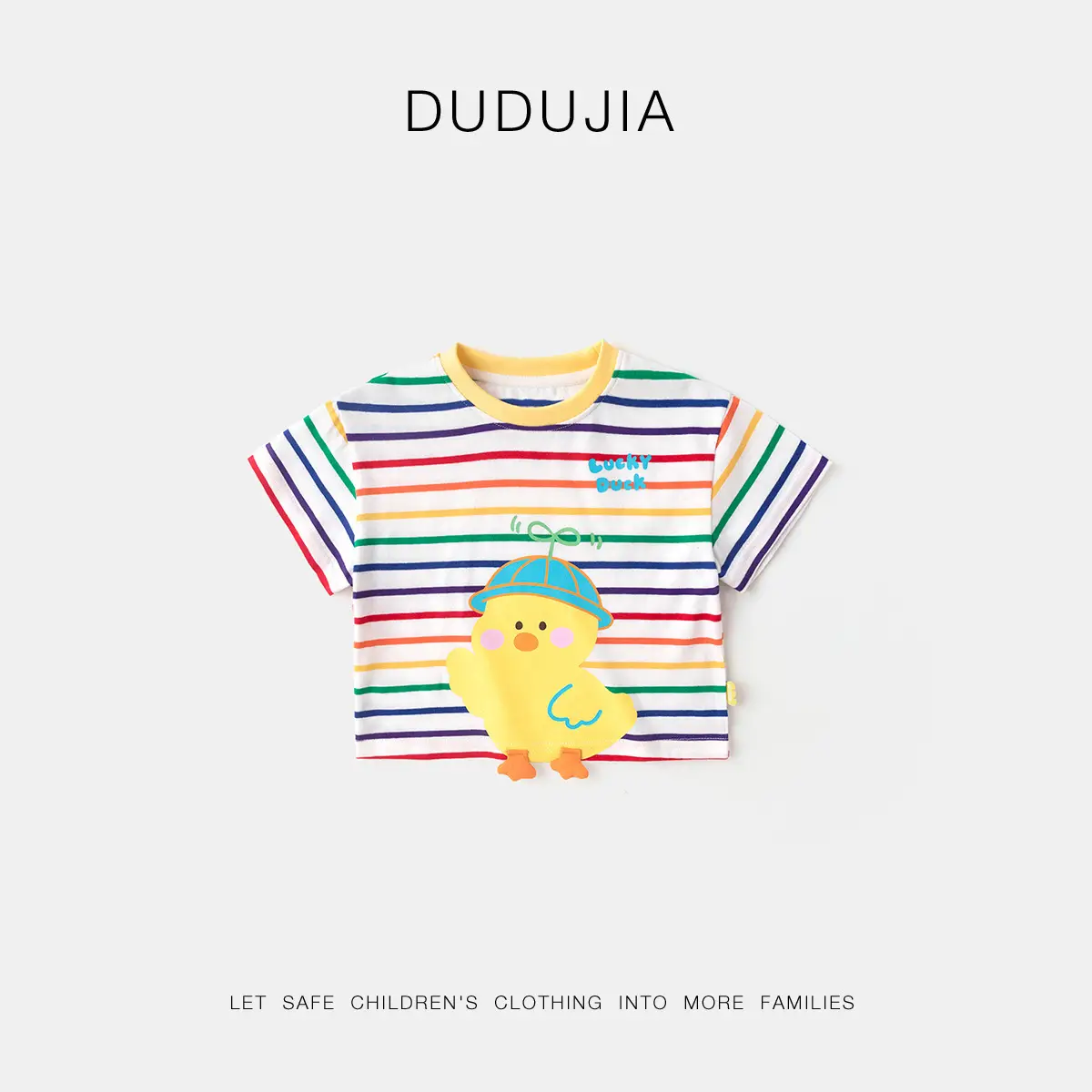Doodle Baby Summer Outfit Striped T-Shirt & Cream Pants - Image 8