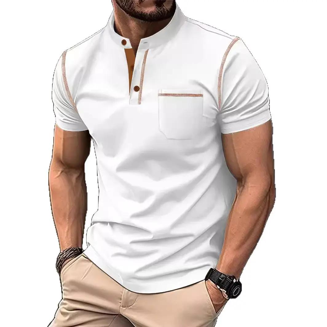 Men's Polo Shirt White Cross-Border 2026 Summer - Image 12