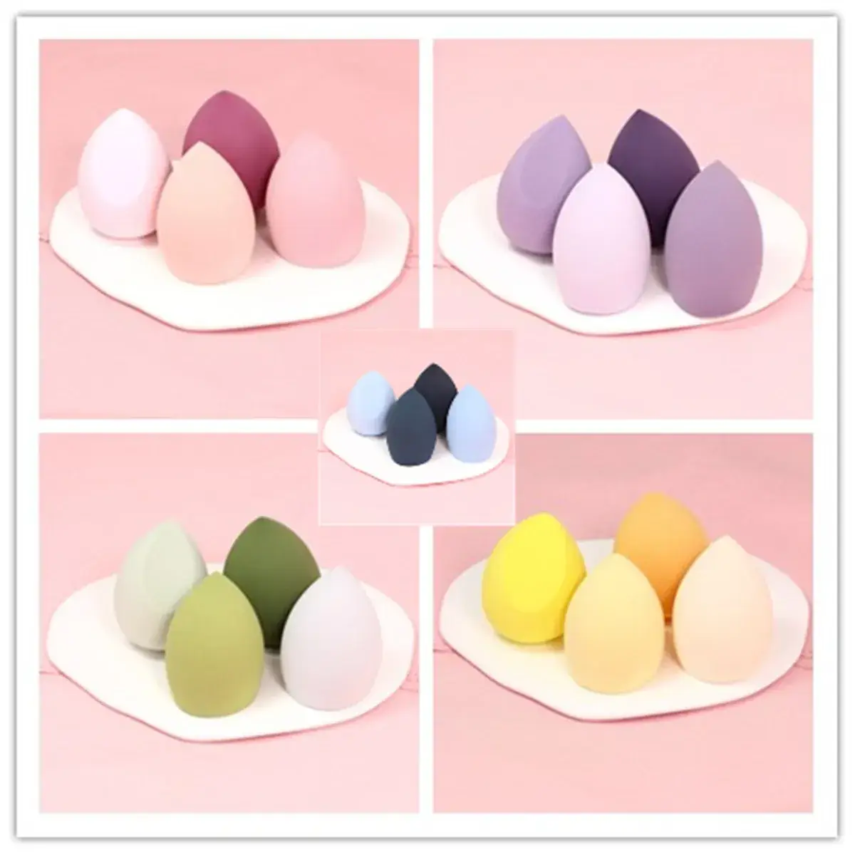 Patent Box 4 Puff Beauty Makeup Egg Air Cushion Powder Puff