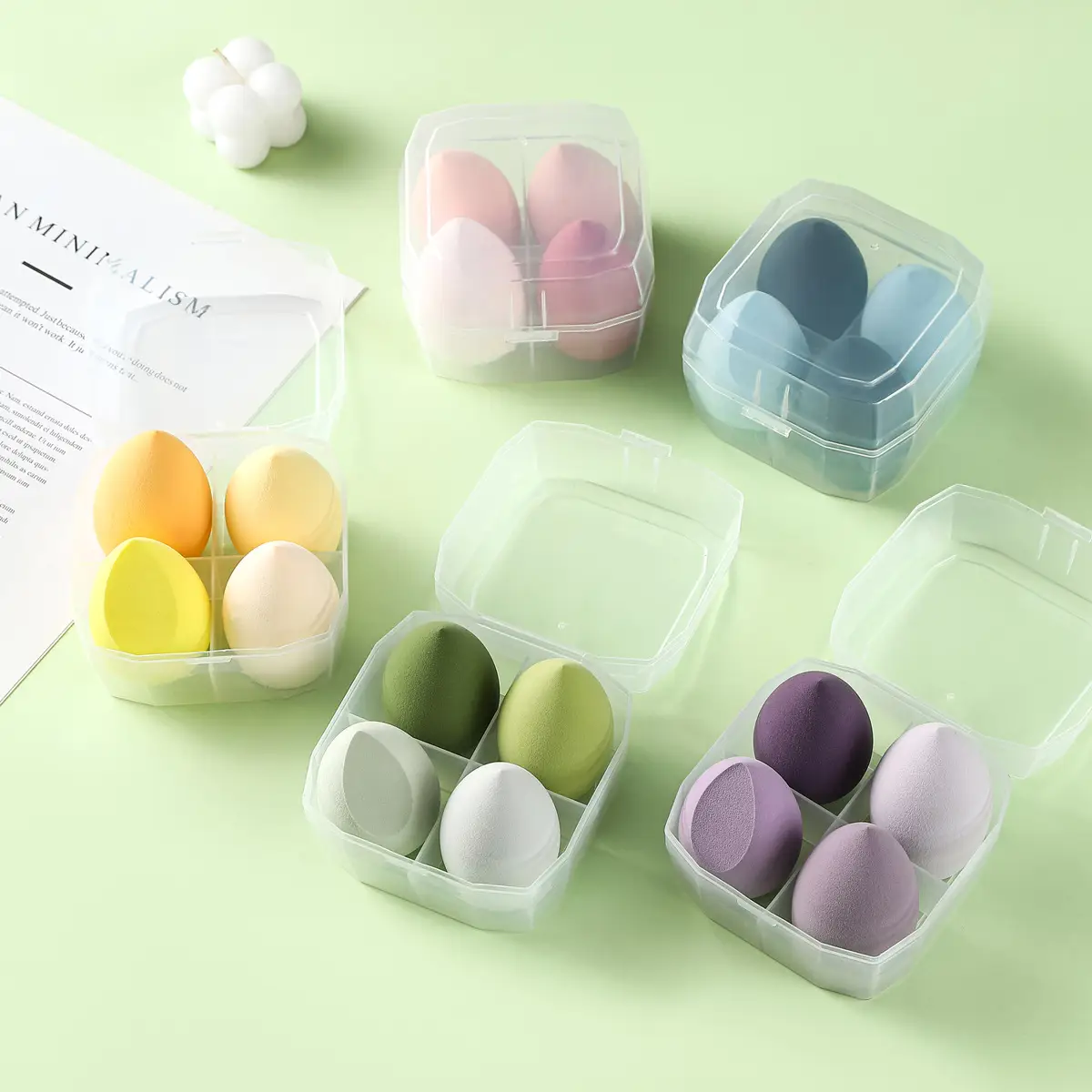 Patent Box 4 Puff Beauty Makeup Egg Air Cushion Powder Puff — feature 5