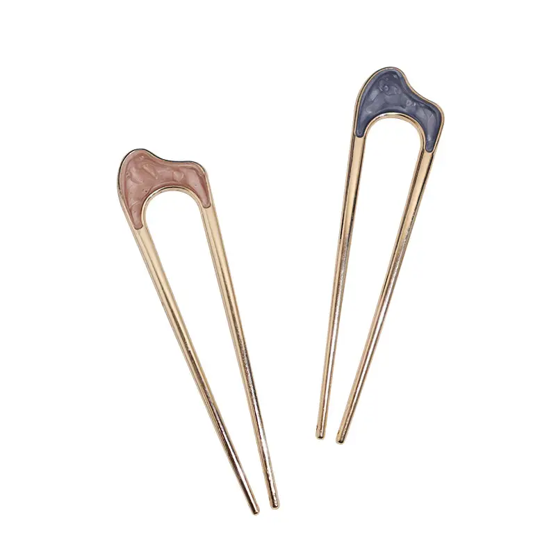 Minimalist U-Shaped Hairpin with Pearls - Image 12