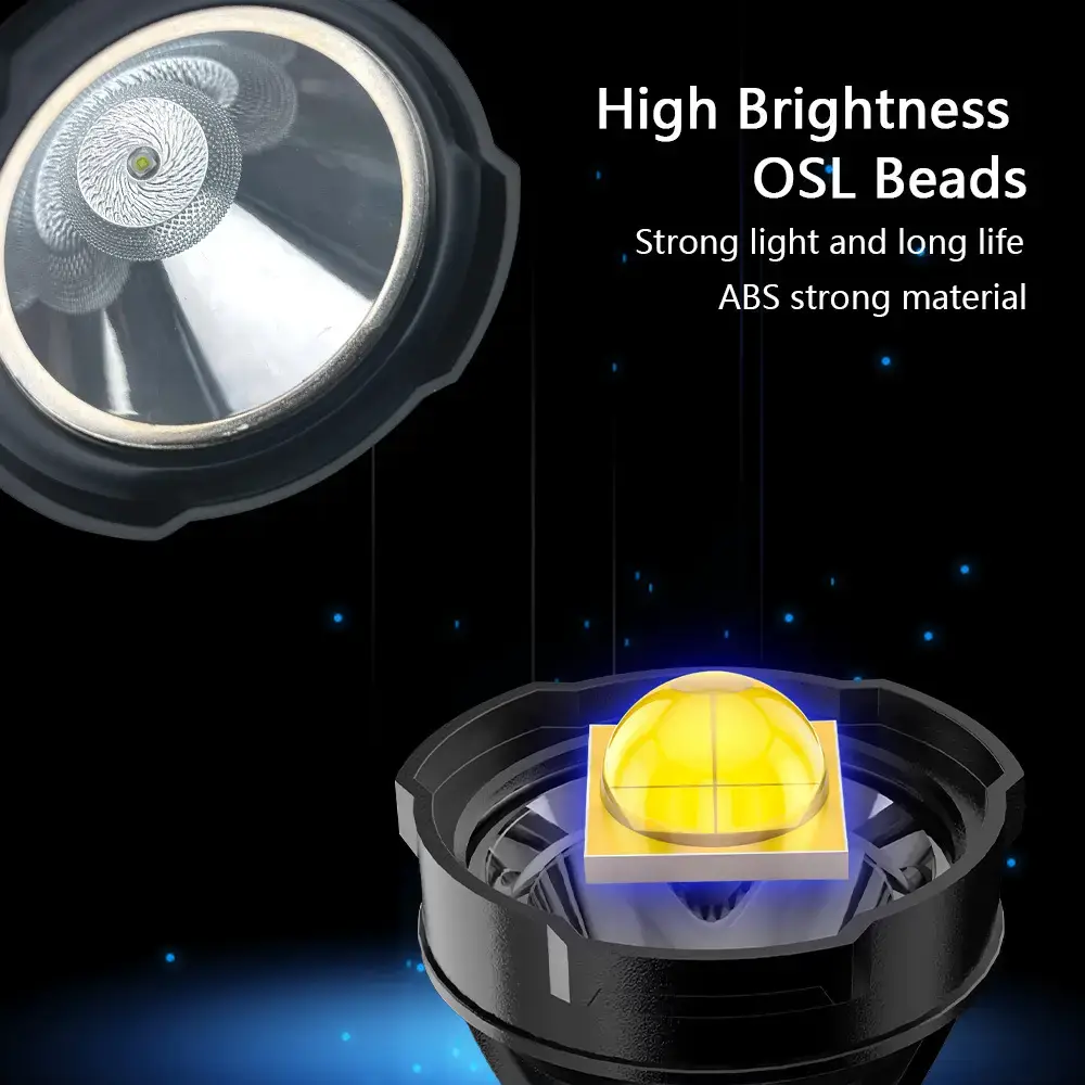 Rechargeable LED Flashlight with COB Side Lamp & USB Port — feature 2