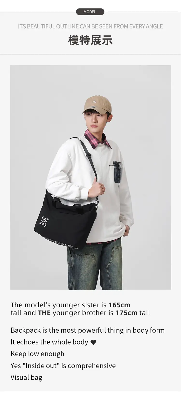 New Nylon Shoulder Bag Large Capacity for Men Women — feature 10