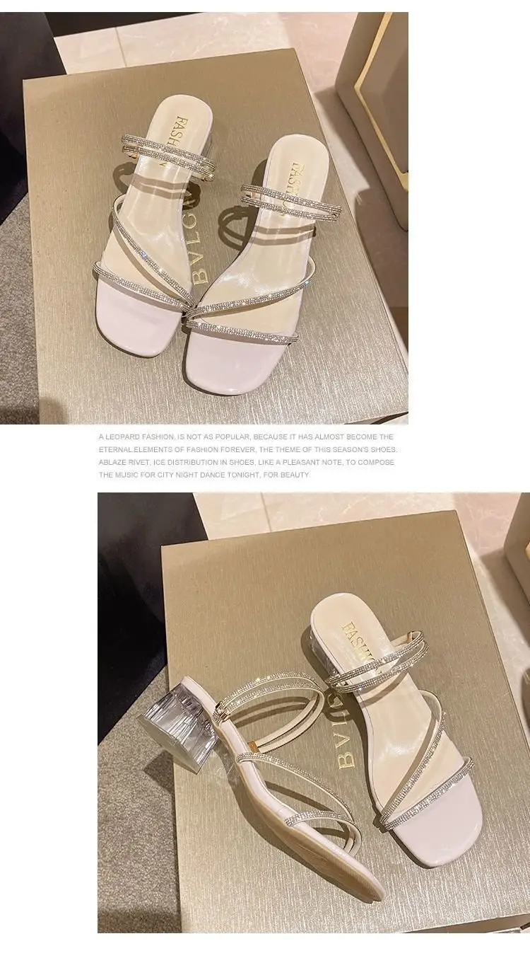 Women's Transparent Rhinestone Heel Sandals 2024 — feature 10