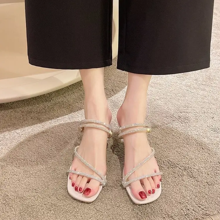 Women's Transparent Rhinestone Heel Sandals 2024 — feature 11