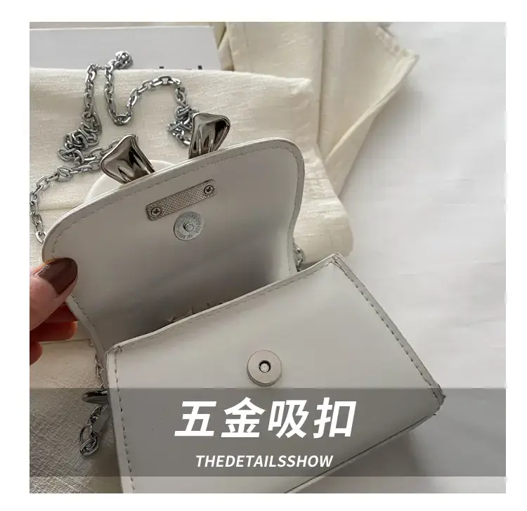 2024 Bow Mini Square Bag Women Black Purple Chain Crossbody — feature 5