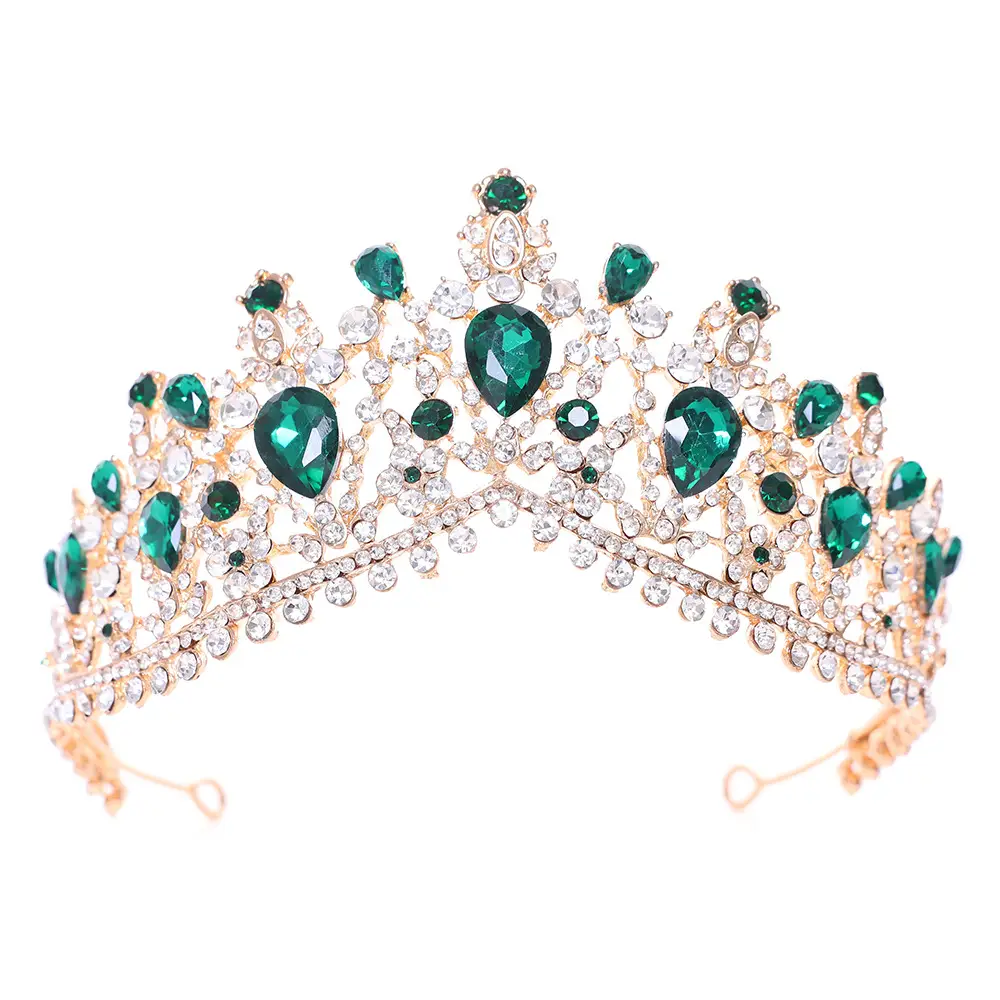 Elegant Purple Crystal Bridal Tiara Crown
