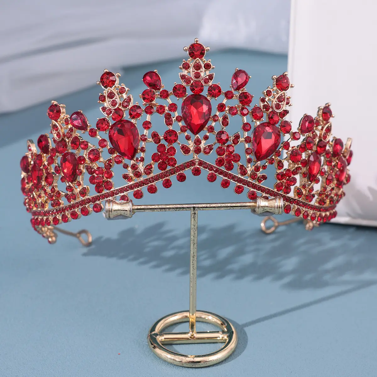 Elegant Purple Crystal Bridal Tiara Crown — feature 10