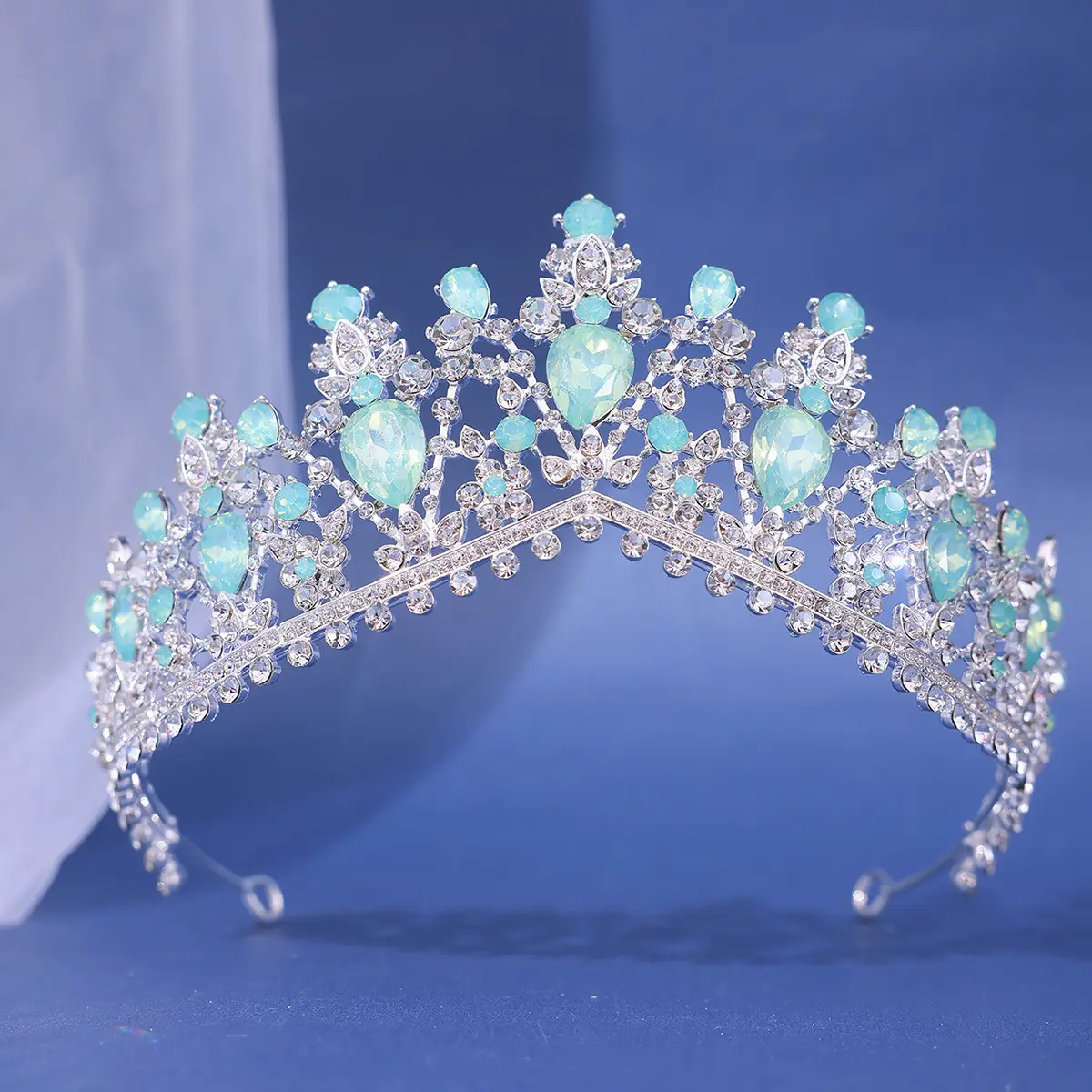Elegant Purple Crystal Bridal Tiara Crown — feature 13