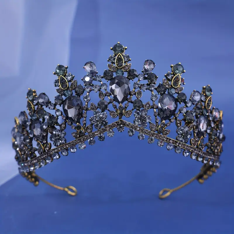Elegant Purple Crystal Bridal Tiara Crown — feature 17
