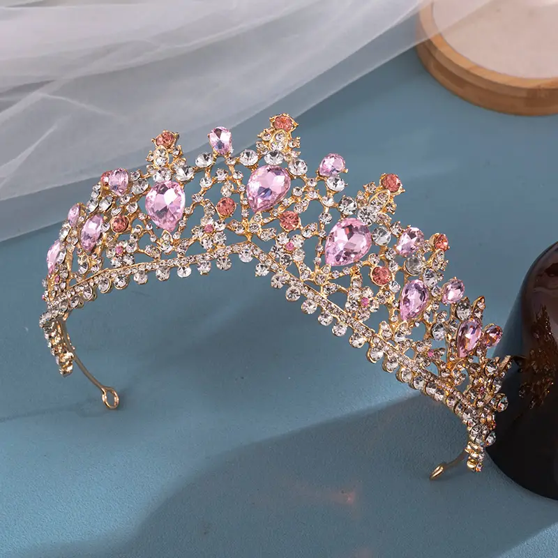 Elegant Purple Crystal Bridal Tiara Crown — feature 18