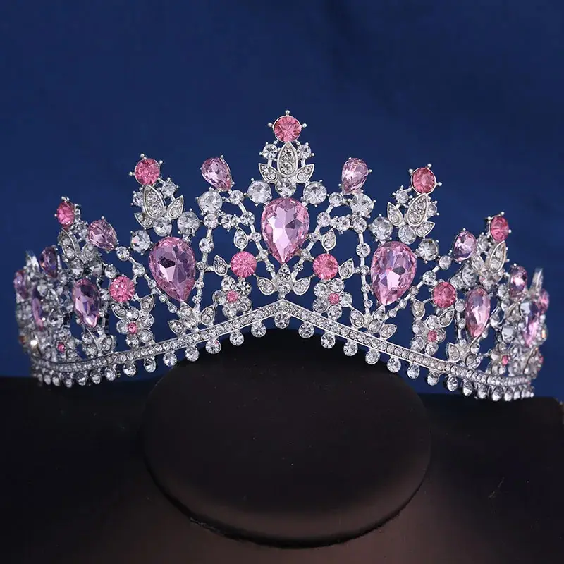 Elegant Purple Crystal Bridal Tiara Crown — feature 2
