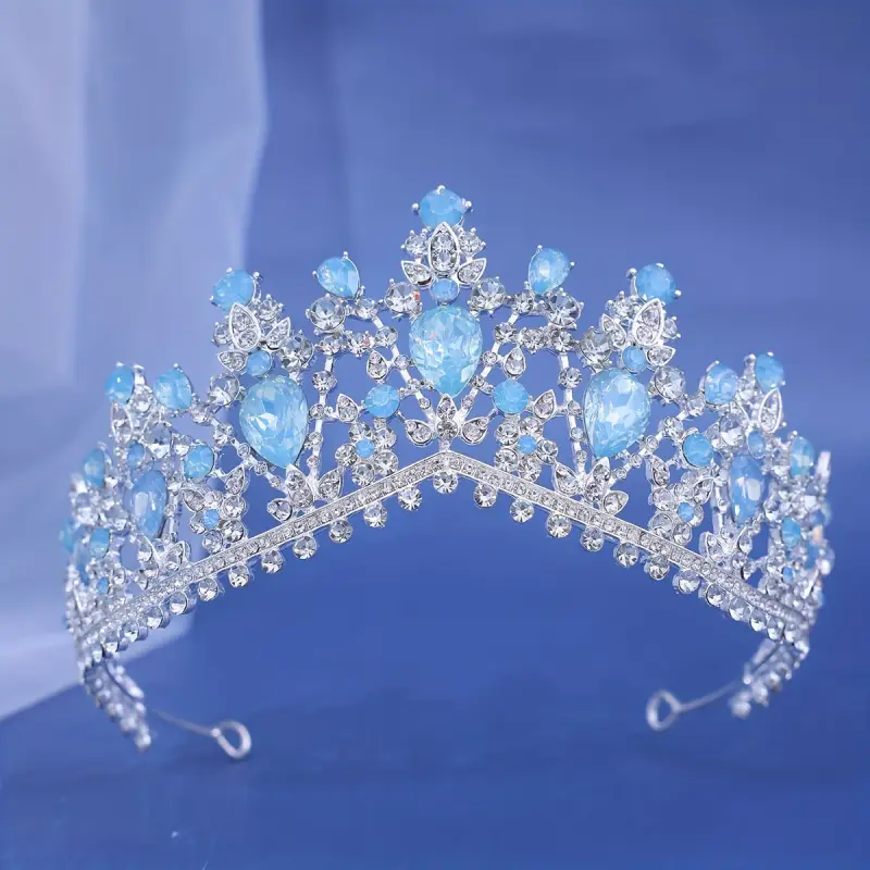 Elegant Purple Crystal Bridal Tiara Crown — feature 3