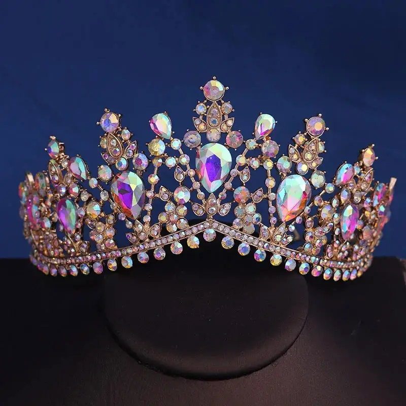 Elegant Purple Crystal Bridal Tiara Crown — feature 7