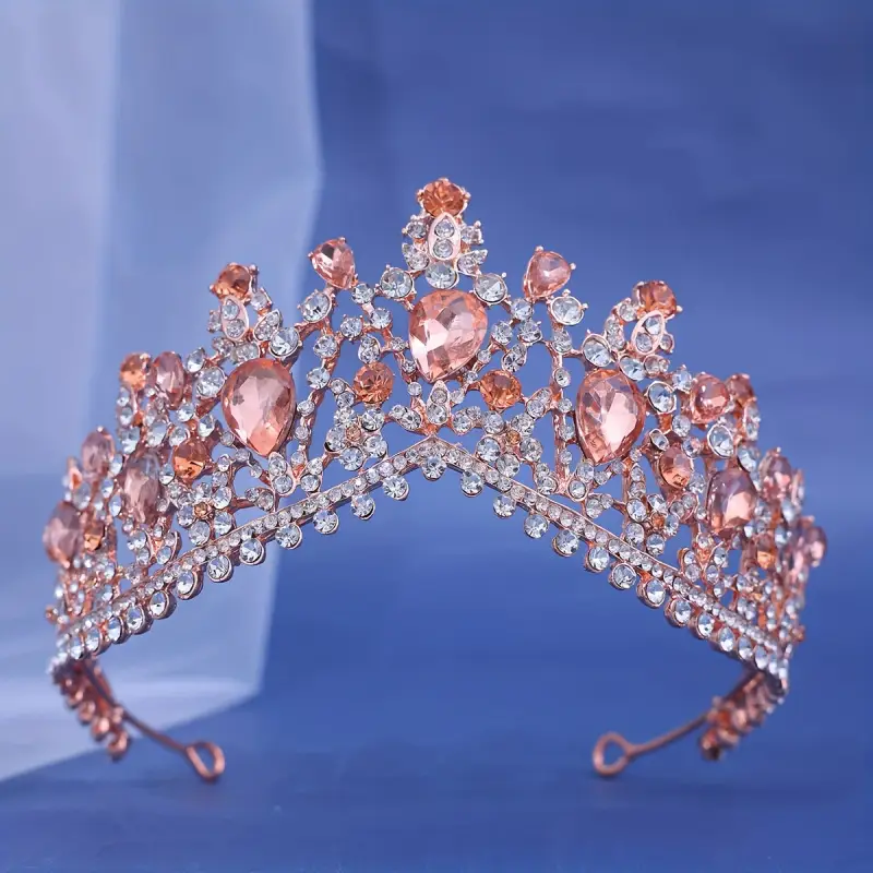 Elegant Purple Crystal Bridal Tiara Crown — feature 9
