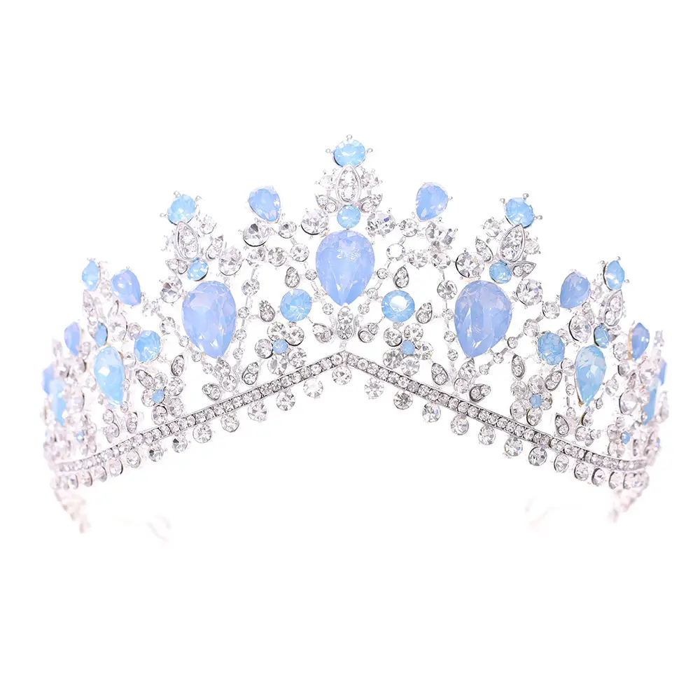 Elegant Purple Crystal Bridal Tiara Crown