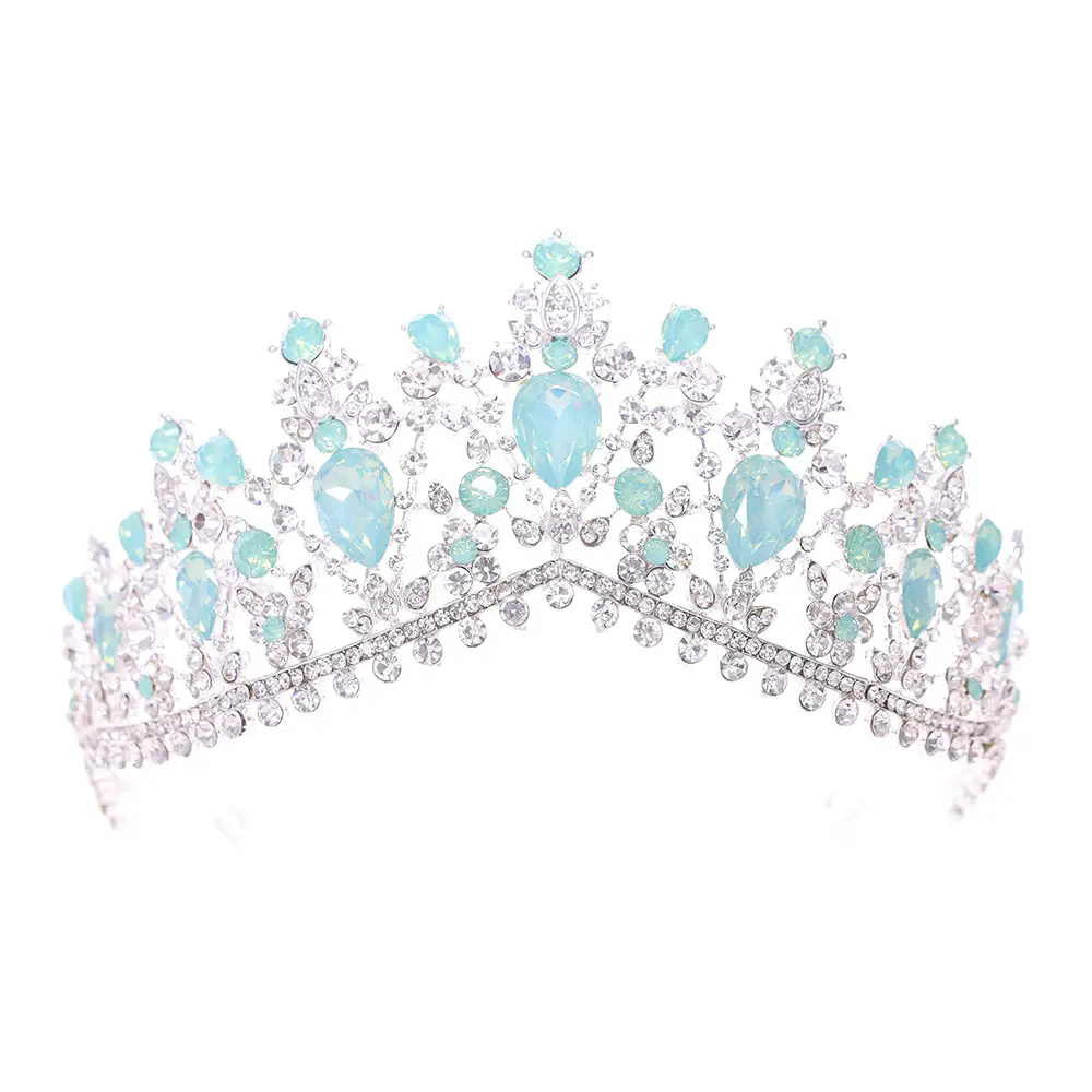 Elegant Purple Crystal Bridal Tiara Crown