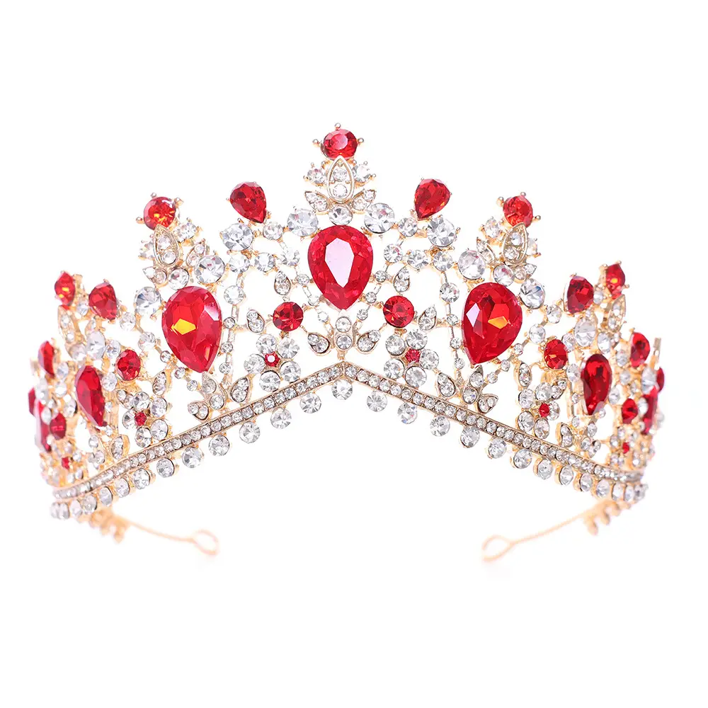 Elegant Purple Crystal Bridal Tiara Crown